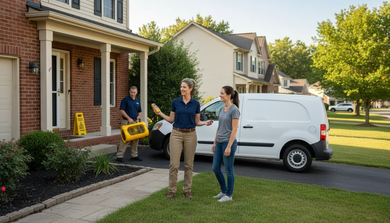 Residential water damage restoration in Cove City, NC
